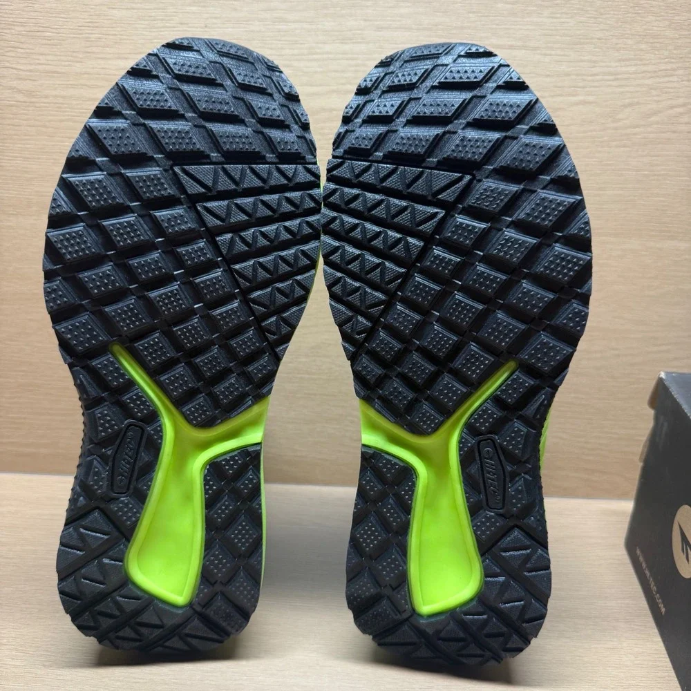 Hi-Tec Demolisher Mid Mens Hiking Boots Size 8.5 Scuba Blue Lime Neon Trail